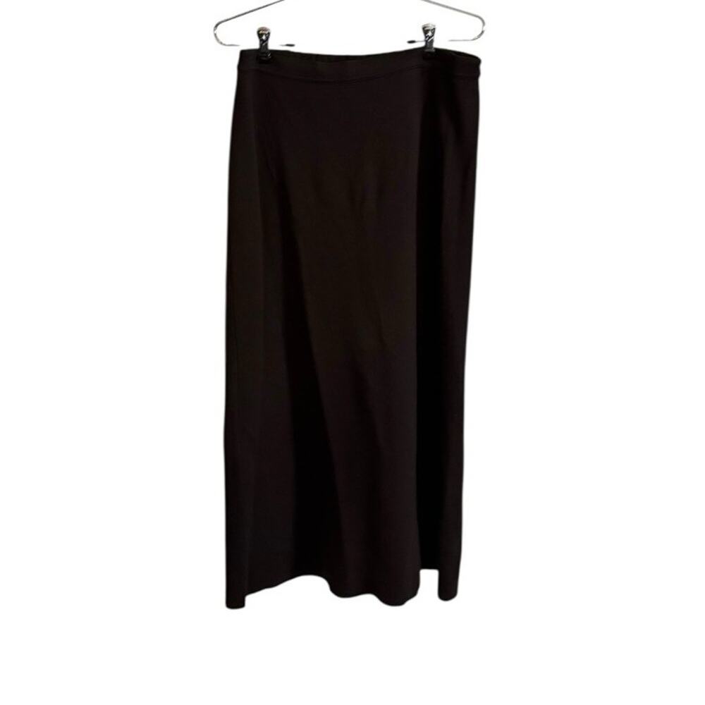 VTG‎ Karen Lessly Maxi Women Skirt Brown 100% Acrylic Pull On Pencil Large Retro